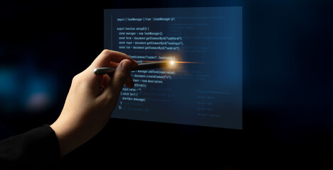 Script programming for task manager user interface, handling form submission, input validation, task list rendering, and exception alerts with dynamic DOM interaction Latch
