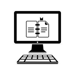 Book online - Vector flat icon