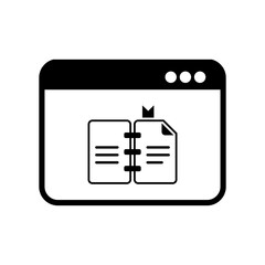 Book online - Vector flat icon