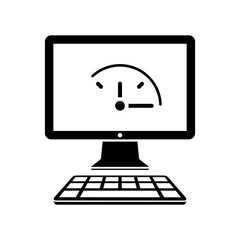 Full time online services - Vector flat icon