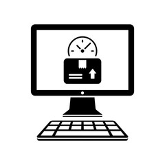 Appointment for the postal delivery - Vector flat icon