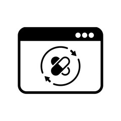 Online pharmacy full services - Vector flat icon