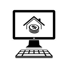 Real estate investment - Vector flat icon