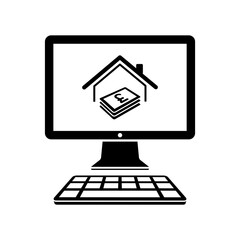 Real estate investment - Vector flat icon