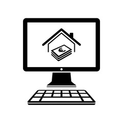 Real estate investment - Vector flat icon