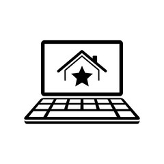 Online real estate - Favourite house - Vector flat icon