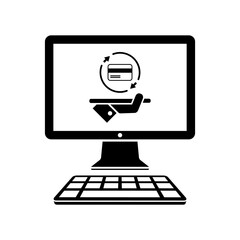 Online banking services - Vector web icon