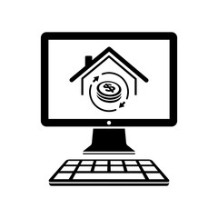 Real estate investment - Vector icon for computer website or app