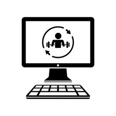 Gym workout - Vector icon for computer website or application