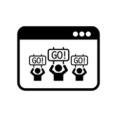 Supporters crowd - Vector icon for computer website or applicati