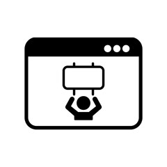 Manifestation of demonstrators or sport supporters - Vector icon