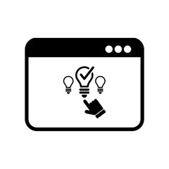 Pick the better idea - Vector icon for computer website or appli