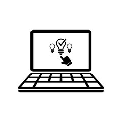 Pick the better idea - Vector icon for computer website or appli