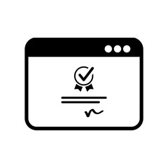 Digital certificate - Vector icon for computer website or applic
