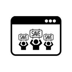 Save" crowd - Vector icon for computer website or application"