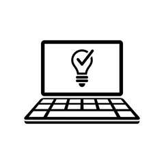 Light bulb - Innovative idea - Vector icon for computer website 