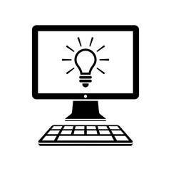 Light bulb - Innovative idea - Vector icon for computer website 