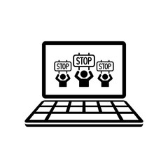 Stop" crowd - Vector icon for computer website or application"