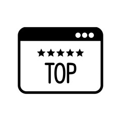 Top rating - Vector icon for computer website or application