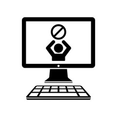 Prohibited page - Vector icon for computer website or applicatio