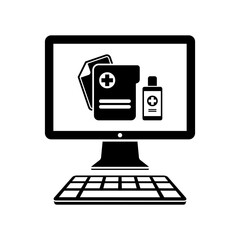 Medical digital page - Vector icon for computer website or appli
