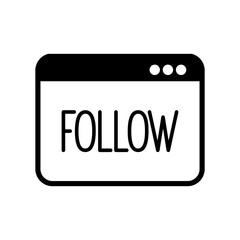Follow window - Vector icon for computer website or application