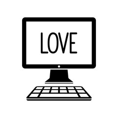 Love symbol - Vector icon for computer website or application