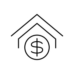Bank icon - Thin series
