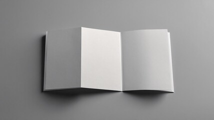 Fototapeta premium An open blank notebook displaying crisp, white pages inviting creativity and ideas.