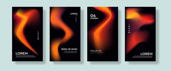 A modern set of abstract neon gradient backgrounds featuring fluid shapes, glowing color transitions, and vibrant dark designs, ideal for posters, wallpapers, templates, and digital graphics