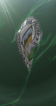 Flag of Bulacan Province, Philippines. Loop. 4K Vertical