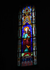 Eglise  St Etienne Cajarc Lot  France  Vitrail 