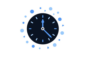 Midnight Celebration Glow. New Year’s Midnight Glow. Flat minimalist vector illustration of a New Year’s