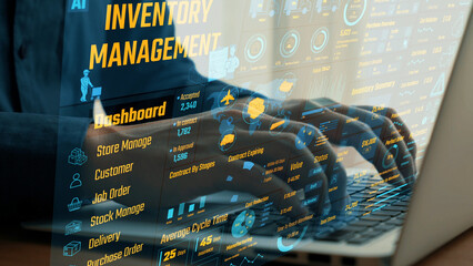 Explore a cutting-edge inventory management dashboard showcasing advanced AI technology, designed to enhance warehouse operations and streamline data analysis for businesses. Cipher