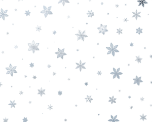 Elegant falling snowflakes and shimmering stars on a transparent background, perfect for Christmas, New Year, and winter holidays. Ideal for festive banners, overlays, digital art, seasonal designs