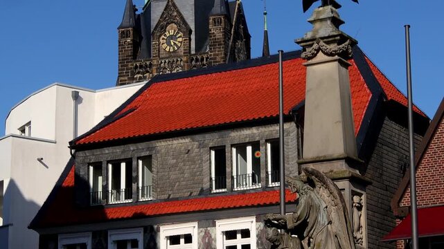 ahlen cityscape in germany 4k 30fps video