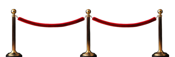 Obraz premium Red velvet rope barrier for exclusive access