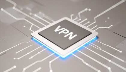 VPN button representing virtual private network security concept