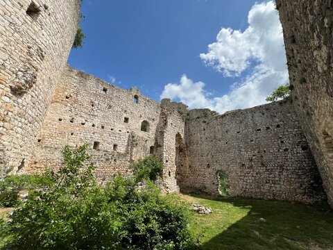 The ancient Croatian fortress of Klicevica or the remains of the military fortress Klicevica (Croatia) - Starohrvatska utvrda Kličevica ili ostaci vojne utvrde Kličevica (Benkovac, Hrvatska)