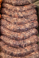 Variety of different sausages