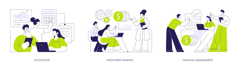 Master of Science in finance isolated cartoon vector illustrations se