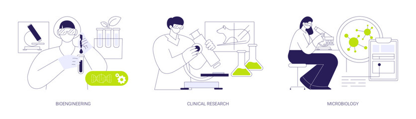 Medical research isolated cartoon vector illustrations se
