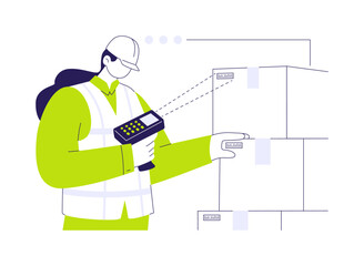 Barcode reader abstract concept vector illustration.