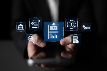 Financial regulation and tax compliance concept showing tax document, VAT, transaction flow, and financial auditing in modern financial system Latch