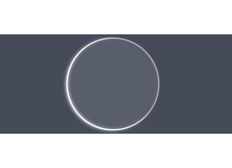 Liquid glass smartphone icon interface isolated for dark theme. White ui light frame square and circle banner with glow stroke. Control center widget for smartphone and web app, vector 