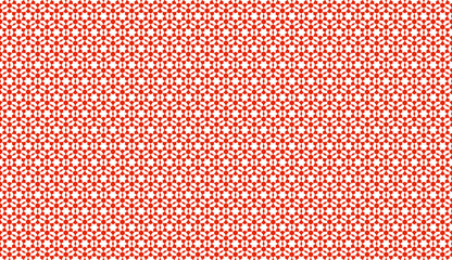 Arabic seamless mosaic. Red and white colors. Zellige Vector.