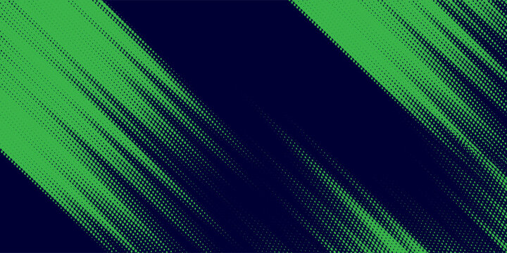 Halftone dots gradient grunge texture background green and black color pattern. Dot pop art comic sport style vector illustration