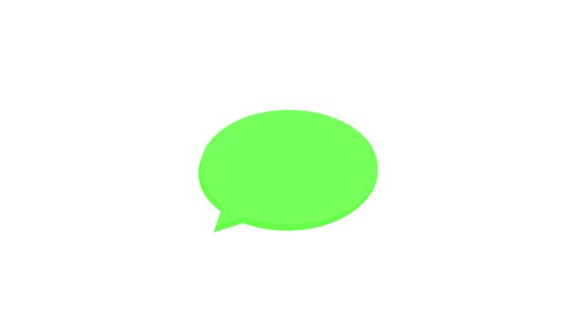 Dynamic speech bubble animation .  Dynamic message bubble animation element