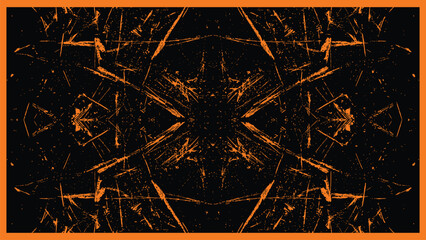Abstract orange grunge texture on black is dynamic and modern great for backgrounds or design elements