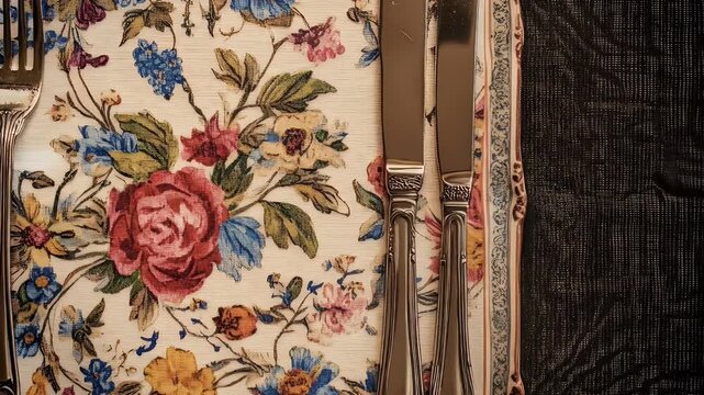 Floral Plate Setting. (1)